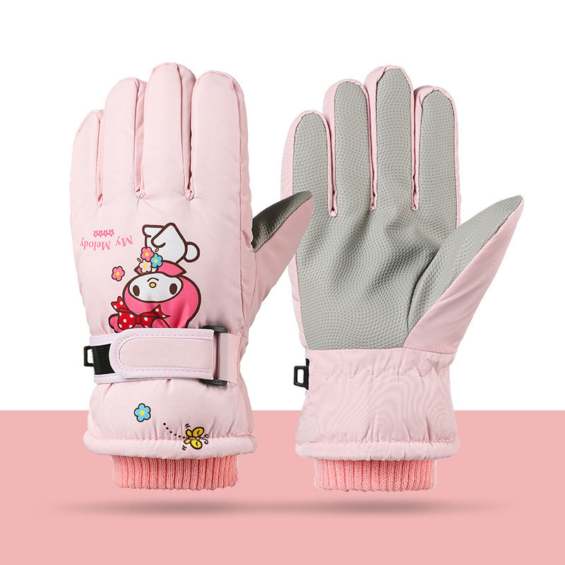 Kids Outdoor Gloves - Melody Kuromi Guanti invernali in pile