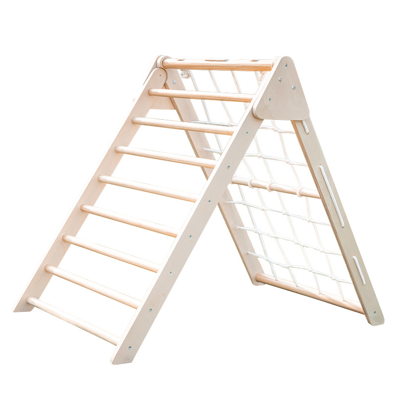 Kids Outdoor Wooden Playset - Triangolo da Arrampicata Pieghevole in Legno