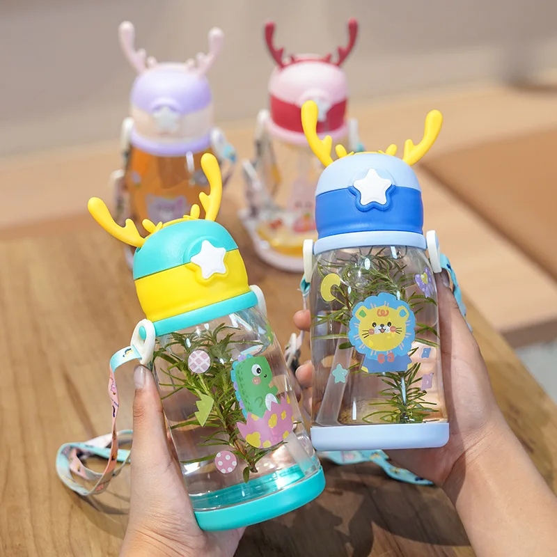 Outdoor Kid Friendly - 600ml Bambini Acqua Sippy Tazza Corna