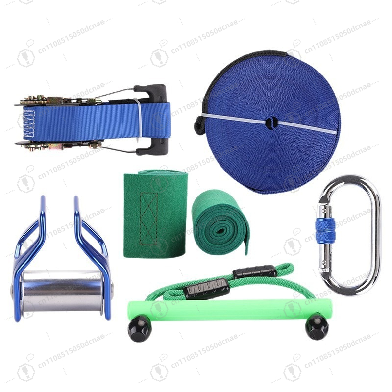 Kids Outdoor Monkey Bar Set - Kit di Allenamento per Slackline per