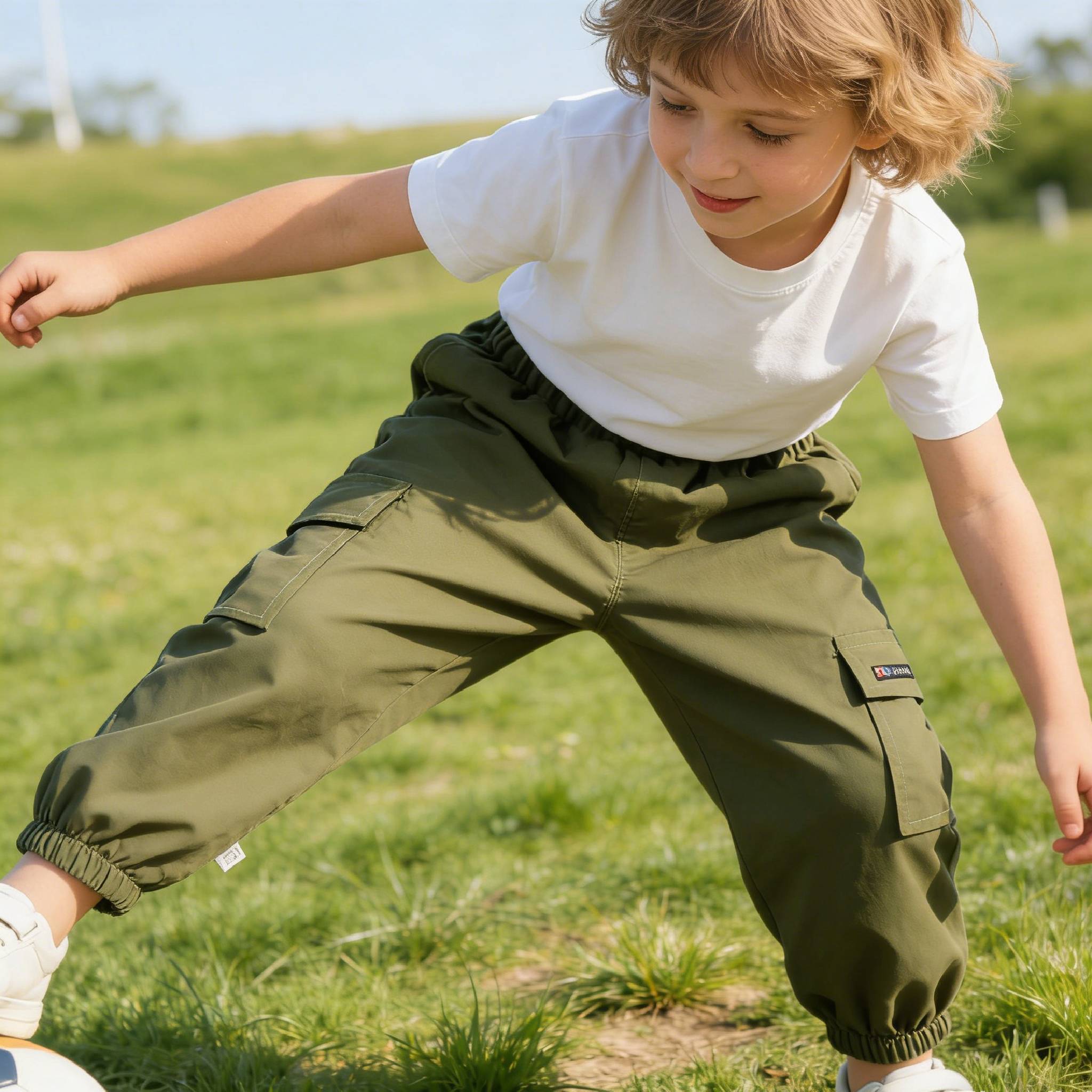 Kids Outdoor Overalls - Pantaloni Cargo da Bambino Primavera Estate