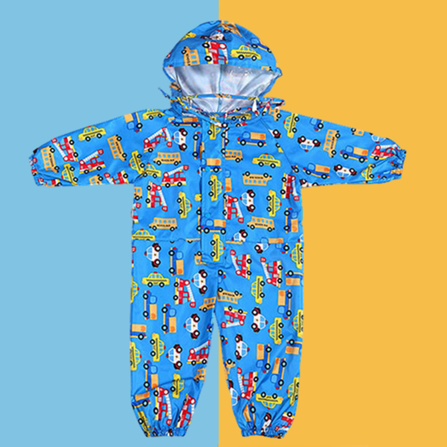 Kids Outdoor Overalls - Tuta Impermeabile per Bambini, Design Stampato