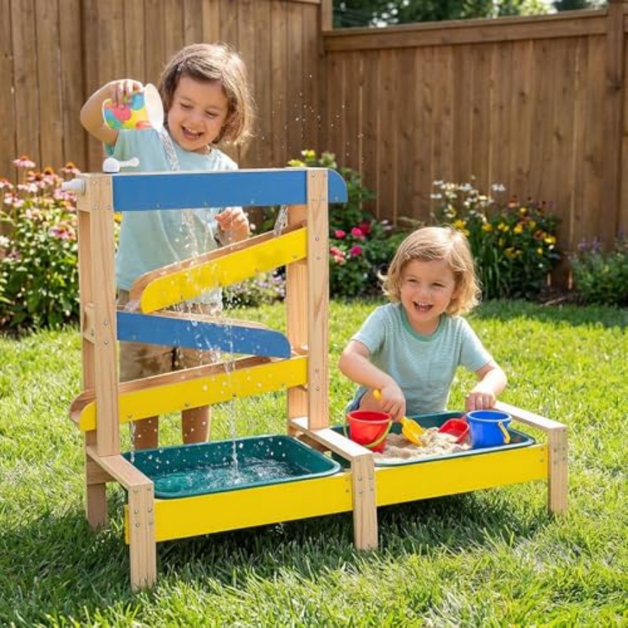 Kids Outdoor Wooden Playset - Set da gioco per attività all'aperto