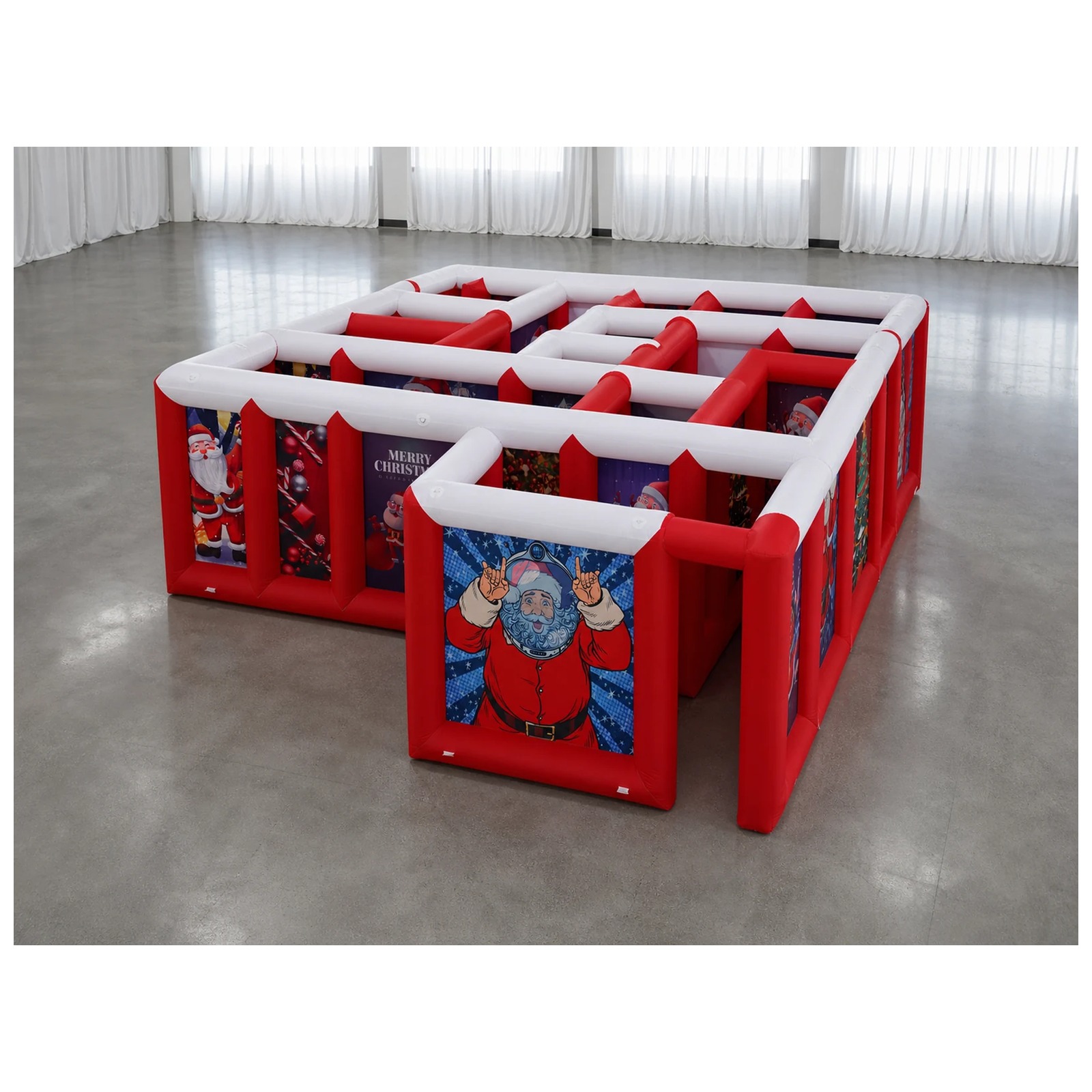 Outdoor Games For Kids - Grande Labirinto Gonfiabile Rosso e Bianco