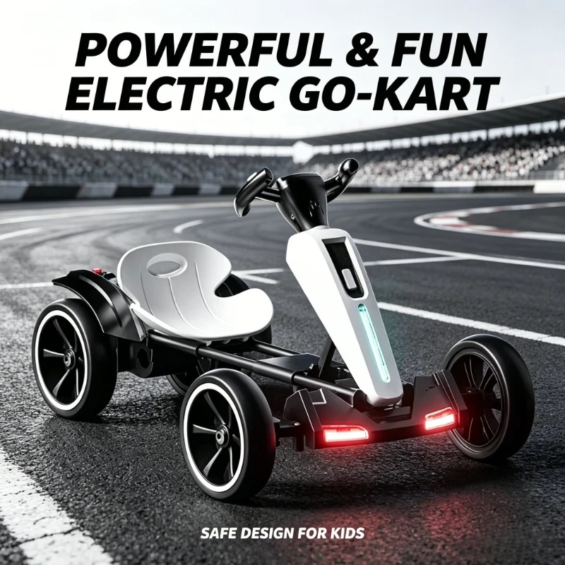 Kids Outdoor Car - Go-Kart Elettrico Pieghevole per Bambini con