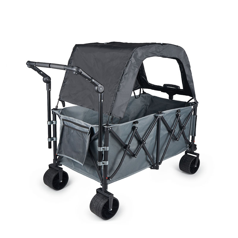 Kids Outdoor Wagon - Carrello da Campeggio Pieghevole con Tettuccio,
