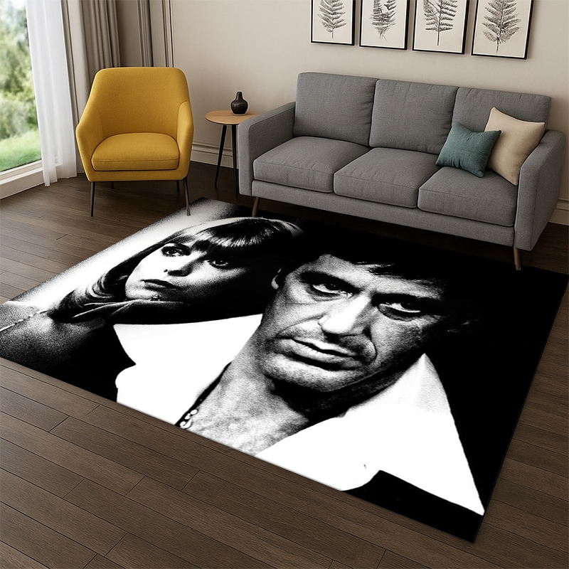 Kids Outdoor Movies - Tappeto 3D Scarface Film Classico Tony,