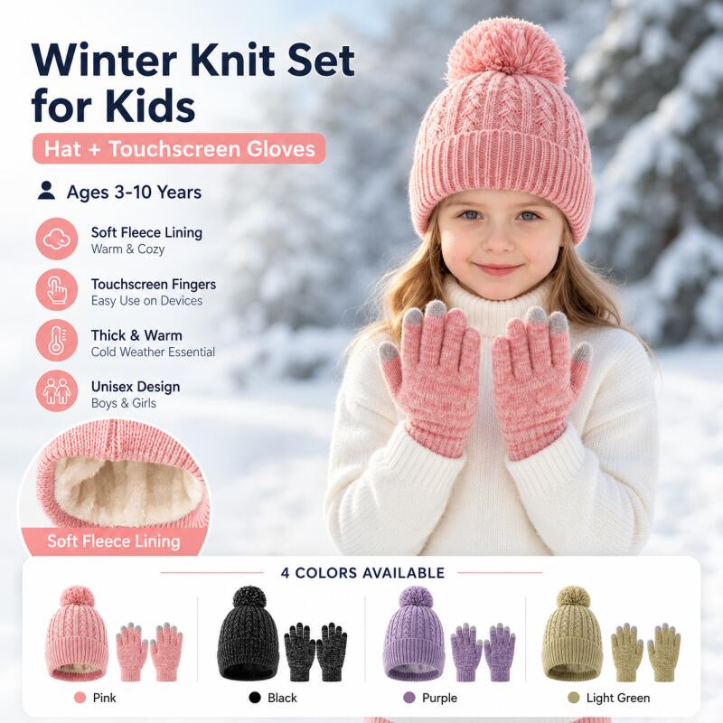 Set di cappello invernale in m - Kids Outdoor Gloves recensione e prezzo