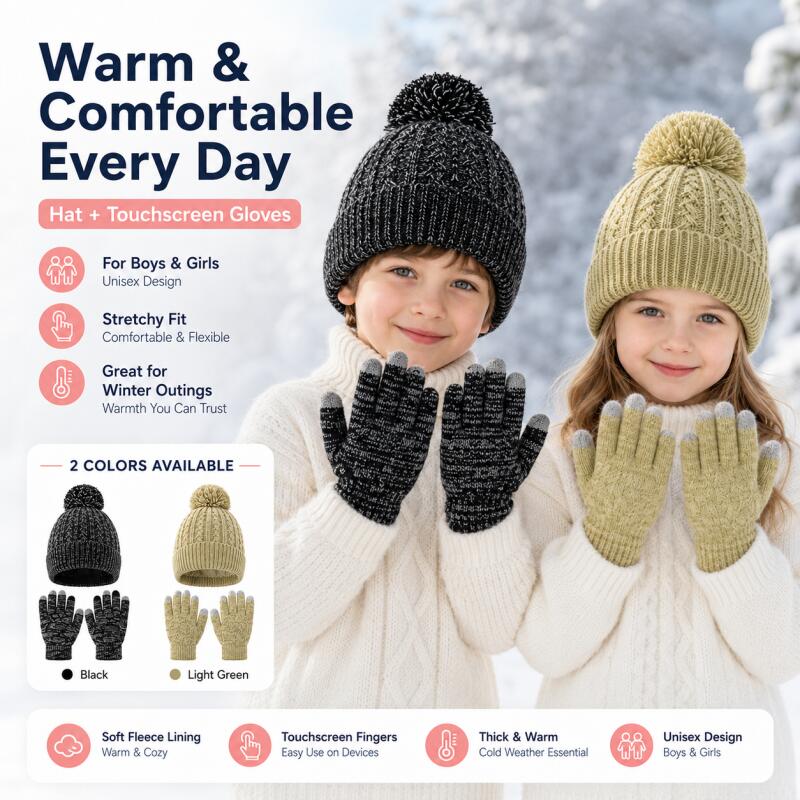 Set di cappello invernale in m - Kids Outdoor Gloves recensione e prezzo