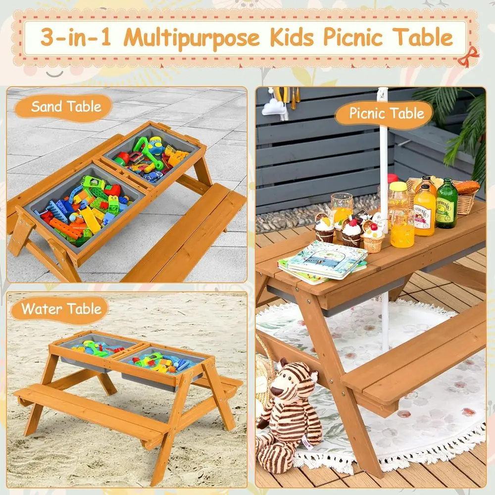 Tavolo da Picnic 4-in-1 in Leg - Kids Outdoor Furniture Set recensione e prezzo