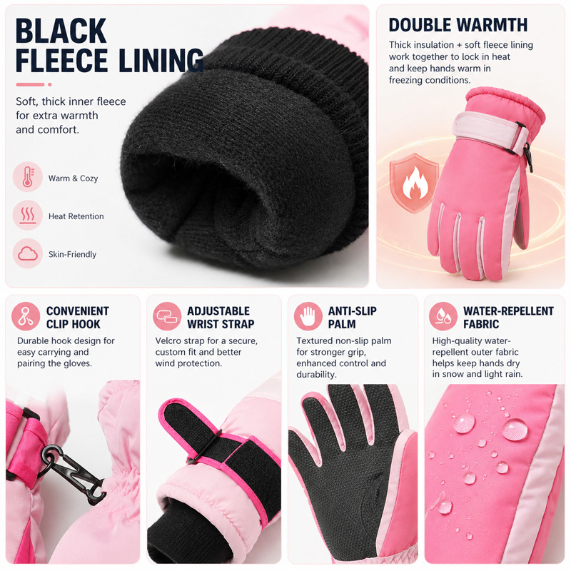 Guanti da sci invernali per ba - Kids Outdoor Gloves recensione e prezzo