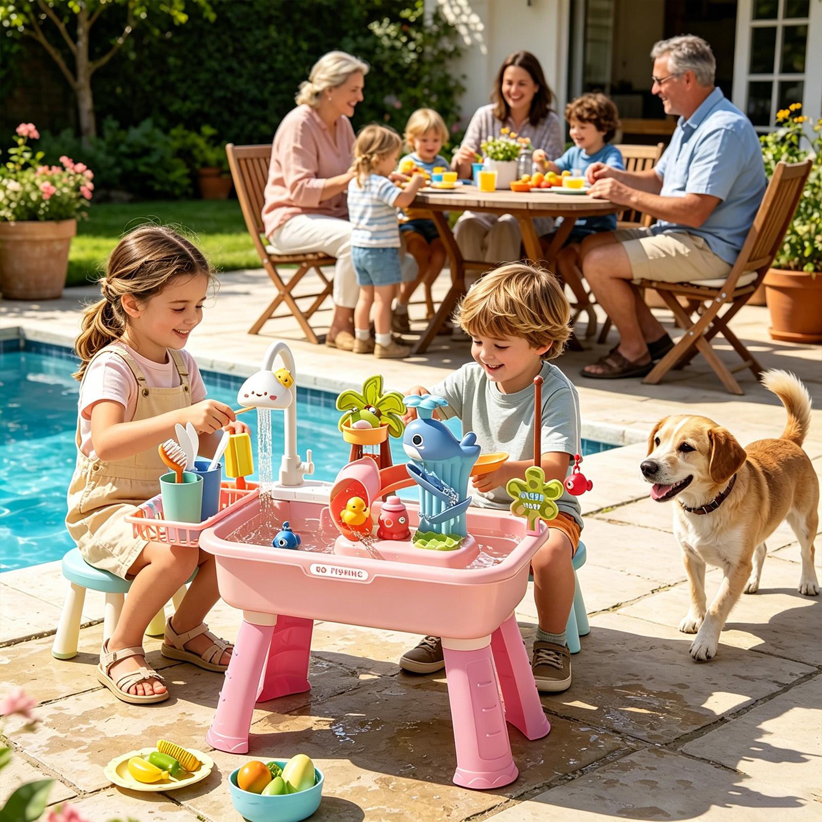 Tavolo d'Acqua per Bambini con - Kids Outdoor Water Play Table recensione e prezzo