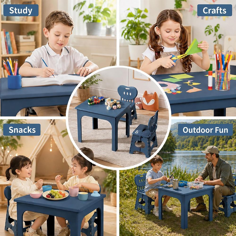 Set Tavolo e Sedie Pieghevoli, - Kids Outdoor Table recensione e prezzo
