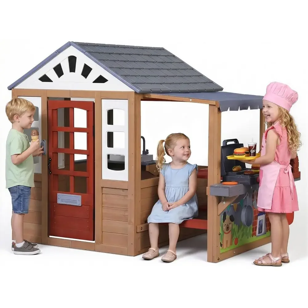 Casetta da gioco in legno per  - Kids Outdoor Wooden Playset recensione e prezzo
