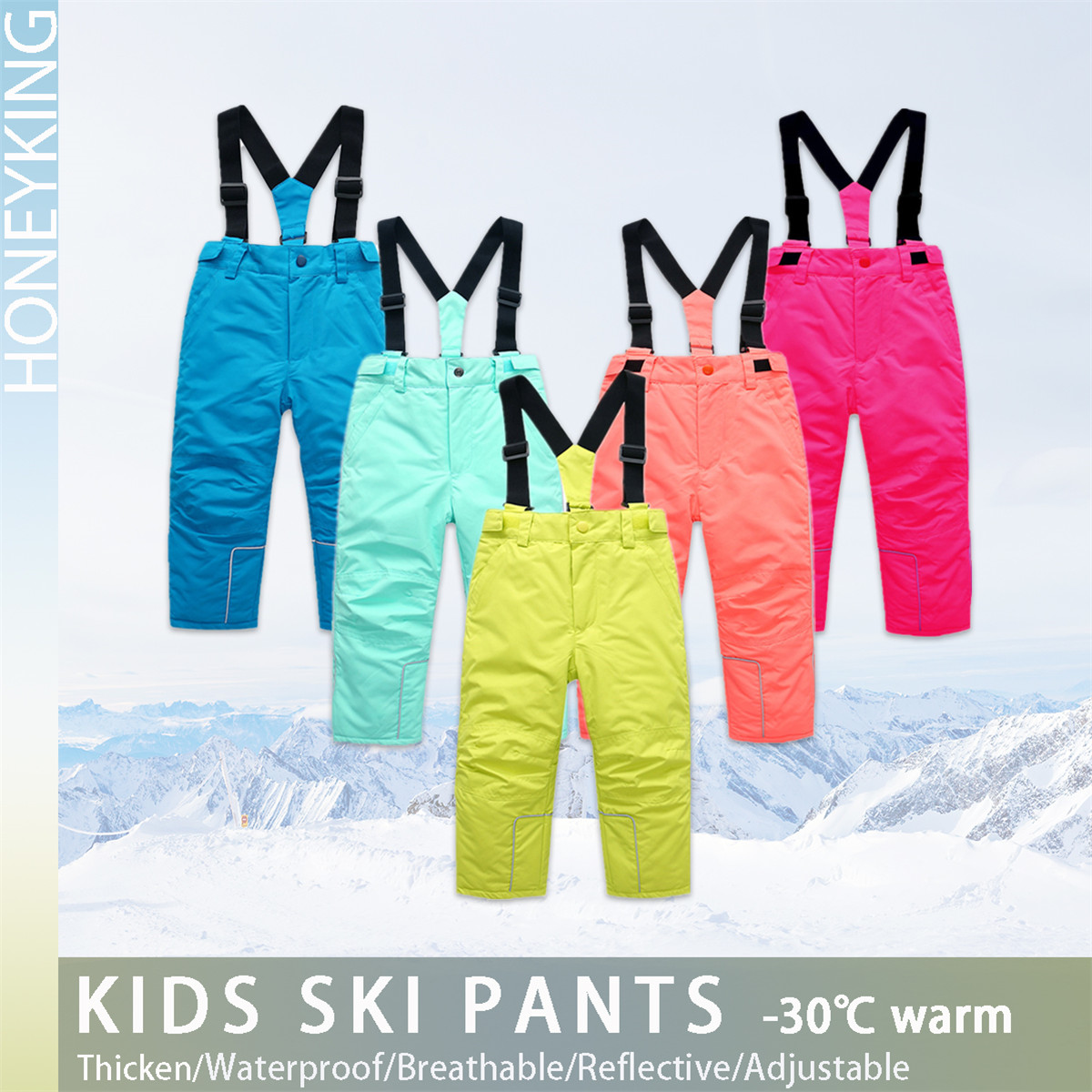 HONEYKING Pantaloni da sci per - Kids Outdoor Overalls recensione e prezzo