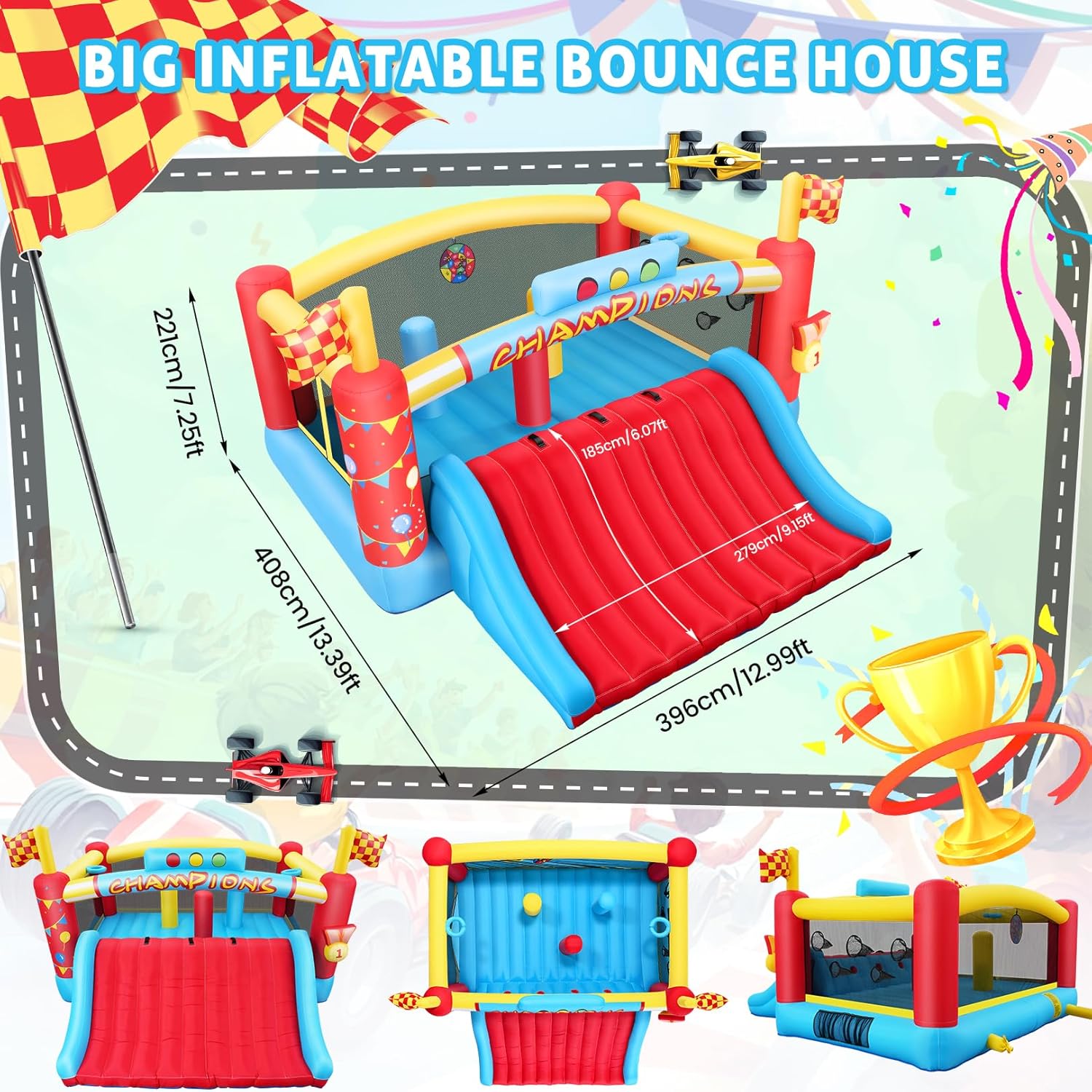 Grande Castello Gonfiabile per - Outdoor Games For Kids recensione e prezzo