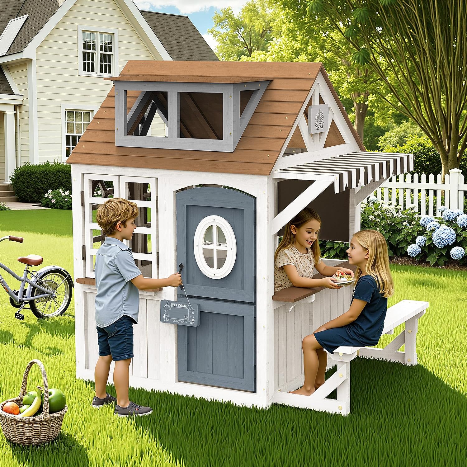 Casetta in Legno per Bambini d - Kids Outdoor Wooden Playset recensione e prezzo