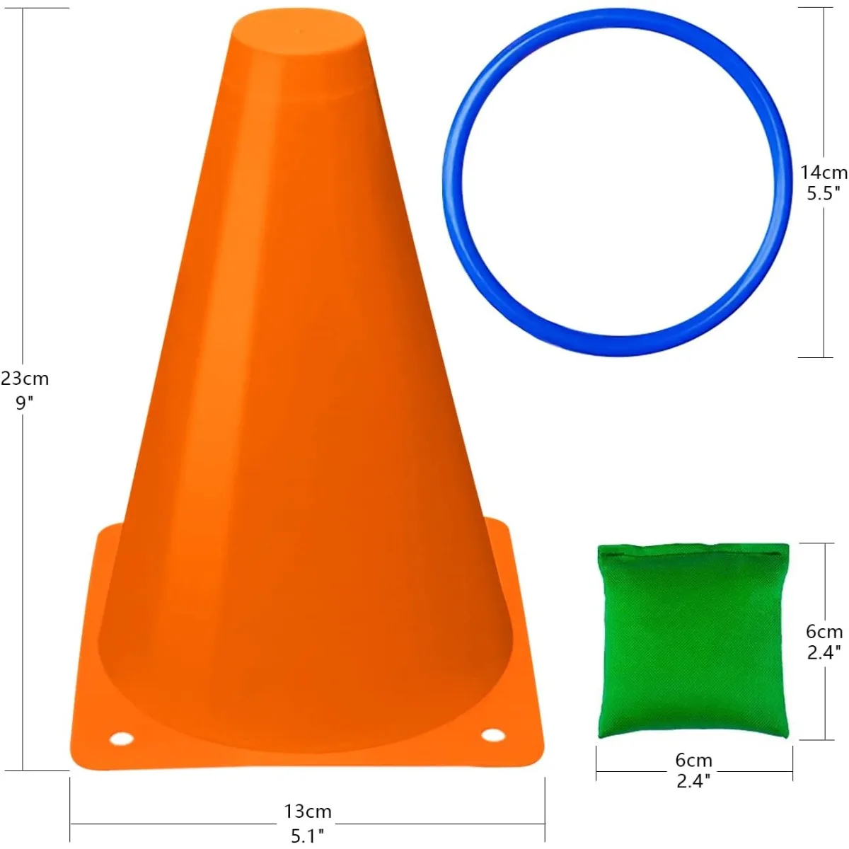 Coni di plastica morbida 3 in  - Kids Outdoor Bean Bag recensione e prezzo
